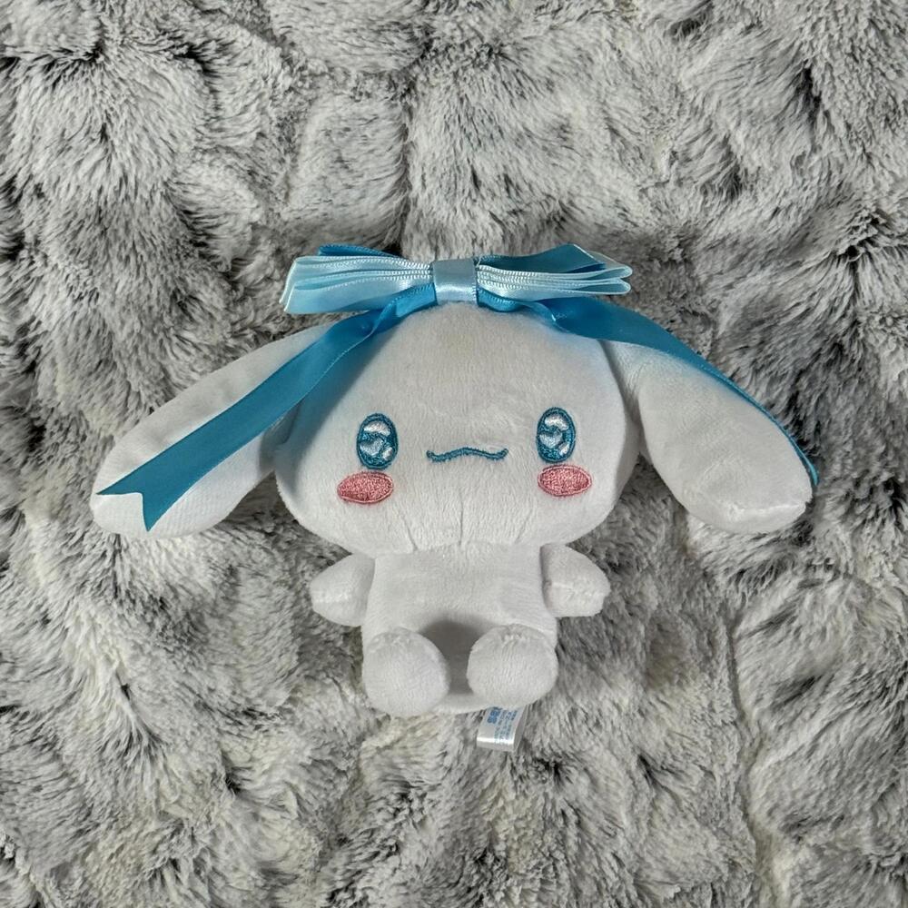 Sanrio x Romakyun Plush Cinnamoroll White Dog‎ Ribbon Stuffed Hello Kitty 4"